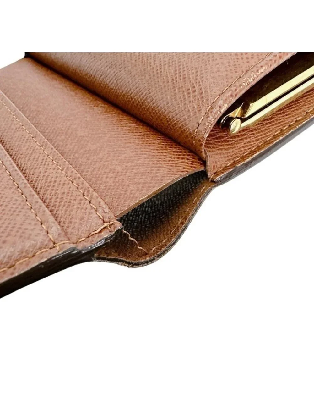 Louis Vuitton Monogram Kiss Lock Wallet with Card Pocket Porte Monet Biet